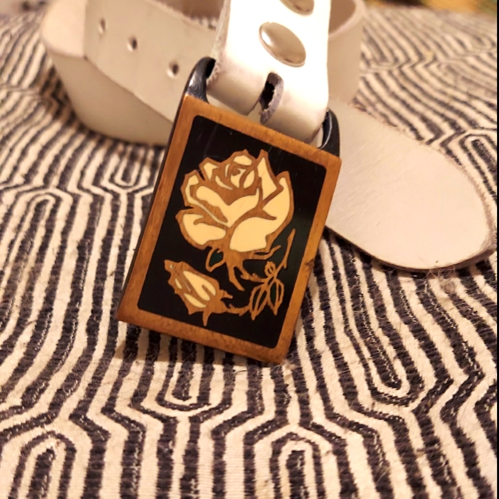 1978 Vintage Tea Rose Tech-Ether Guild Belt